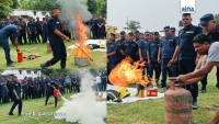 पर्सामा आगलागी नियन्त्रणका लागि 'फायर एक्स्टिङ्गुइशर' प्रयोग सम्बन्धी अभ्यास सम्पन्न (तस्बिरहरू)