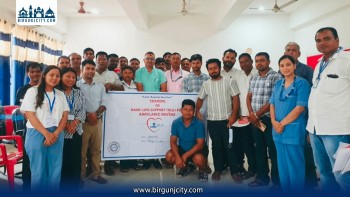 नारायणी अस्पतालमा ३५ एम्बुलेन्स चालकलाई ‘बेसिक लाइफ सपोर्ट’ तालिम