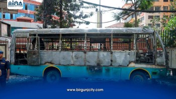 बसमा आगलागी गराएको आरोपमा चालक पक्राउ
