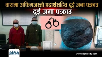बारामा अफिमजस्तो पदार्थसहित दुई जना पक्राउ (भिडियो रिपोर्ट)