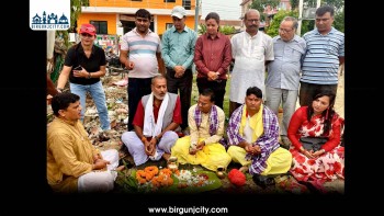 नेपाल पत्रकार महासंघ मधेश प्रदेशको प्रादेशिक भवन शिलान्यास