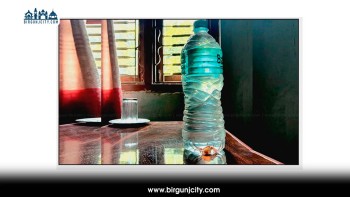 सिल प्याक पानीको बोतलमा ‘छेपारो’