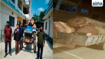 सालको काठसहित ट्याक्टर नियन्त्रणमा