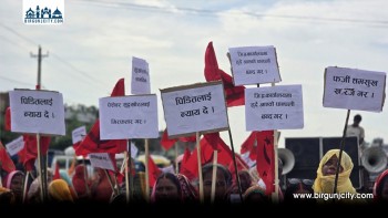 सिरहामा मिटरब्याज पीडितको प्रदर्शन