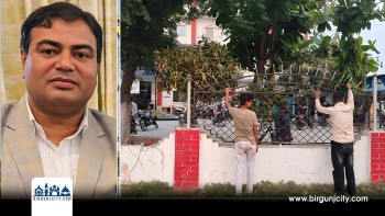 वीरगंज हेल्थ केयर हस्पिटलले सडक सीमाभित्रका संरचना आफैँ हटाउन सुरु