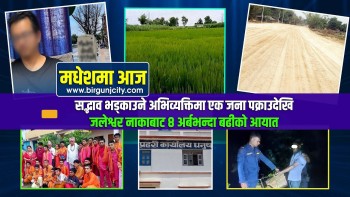सद्भाव भड्काउने अभिव्यक्तिमा एक जना पक्राउ, जलेश्वर नाकाबाट ८ अर्बभन्दा बढीको आयात | मधेशमा आज |