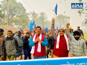 पर्सा–३ रास्वापा उम्मेदवार रामाकान्त चौरसियाद्वारा पोखरिया–७ मा घरदैलो कार्यक्रम सम्पन्न