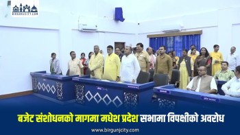 बजेट संशोधनको मागमा मधेश प्रदेश सभामा विपक्षीको अवरोध ,बैठक अनिश्चितकालका लागि स्थगित