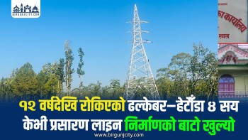 १२ वर्षपछि हट्यो ढल्केबर–हेटौँडा ४ सय  केभी प्रसारण लाइनको अवरोध