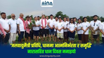 वीरगंज महानगरपालिकाद्वारा २३औँ राष्ट्रिय धान दिवस भव्य रूपमा मनाइयो