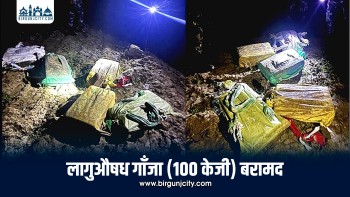 पर्सामा १०० किलो गाँजा बरामद