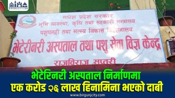 भेटेरिनरी अस्पताल भवन निर्माण ठेक्कामा अनियमितता, चार जना र एक निर्माण कम्पनीविरुद्ध भ्रष्टाचार मुद्दा