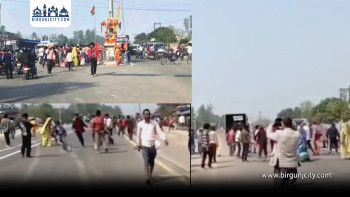 गुलरिया–११ गणेशपुरमा हुलाकी सडक अवरुद्ध प्रदर्शन, स्थानीय र प्रहरीबीच  झडपमा ११ जना  घाइते