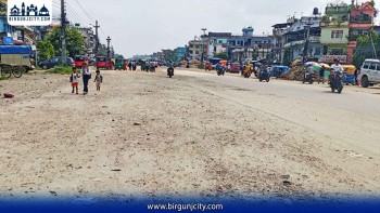 कमला–ढल्केबर–पथलैया सडक विस्तार सुस्त, ६८ प्रतिशत समय बित्दा ३० प्रतिशत मात्रै काम सम्पन्न