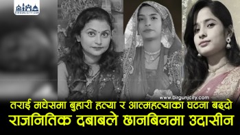 तराई मधेसमा बुहारी ह*त्या र आत्महत्याका घ*टना बढ्दाे, राजनितिक दबाबले छानबिनमा उदासीन (भिडियाे सहित)