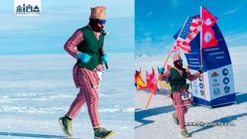 दौरा–सुरुवालमै अन्टार्टिकामा म्याराथन पूरा गर्दै बाल जोशीले बनाए कीर्तिमान