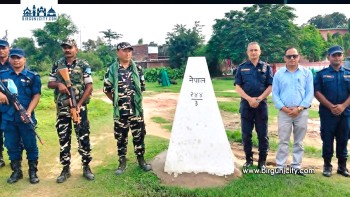 प्रमुख जिल्ला अधिकारी थापाद्वारा सप्तरीका सीमावर्ती सुरक्षा चौकीको अनुगमन