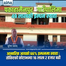पकाहामैनपुरमा आन्तरिक आम्दानीको ६१ प्रतिशत इन्धनमा