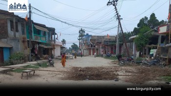 धुलो नियन्त्रणको माग गर्दै राजविराजमा हुलाकी सडक अवरुद्ध