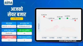 सेयर बजारमा गिरावट, नेप्से २६ अंकले घट्यो