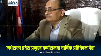 मधेस प्रदेशका मुख्य न्यायाधिवक्ताद्वारा प्रदेश प्रमुखसमक्ष वार्षिक प्रतिवेदन पेस