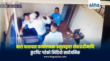कलैया यातायात कार्यालय प्रमुखमाथि सेवाग्राहीमाथि कुटपिट गरेको आरोप, भिडियो सार्वजनिक भएपछि छानबिनको माग