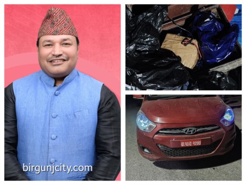 नेकपाका उम्मेदवार मनाेज चाैधरीकाे गाडीबाट बिष्फाेटक पदार्थ (हाेक्स) सहित चार जना नियन्त्रणमा