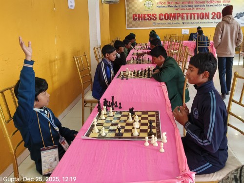 वीरगंजमा नेशनल प्याब्सनकाे आयोजनामा चेस प्रतियोगिता २०८२ सम्पन्न, प्राथमिक तहतर्फ जीएचपी, माध्यमिक तहतर्फ डीपीएस र माध्यमिक (+2) तहतर्फ ममता विद्या मन्दिर प्रथम