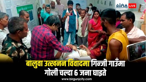 बालुवा उत्खनन विवादमा गोली चल्दा ६ जना घाइते