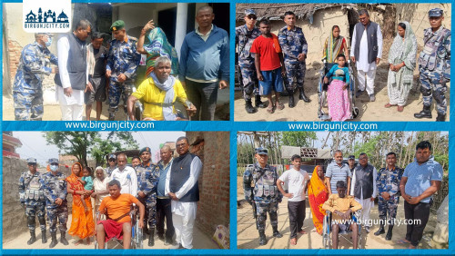 पर्सामा चारजना अपाङ्ग व्यक्तिलाई सामाजिक पहलबाट ह्विलचेयर सहयोग