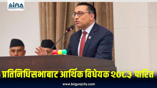 प्रतिनिधिसभाबाट आर्थिक विधेयक २०८३ बहुमतले पारित