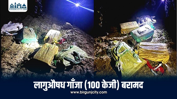 पर्सामा १०० किलो गाँजा बरामद