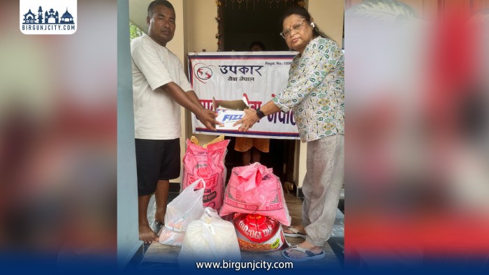 उपकार सेवा नेपालद्वारा ठोरीस्थित वृद्धाश्रमलाई खाद्यान्न तथा दैनिक उपभोग्य सामग्री सहयोग
