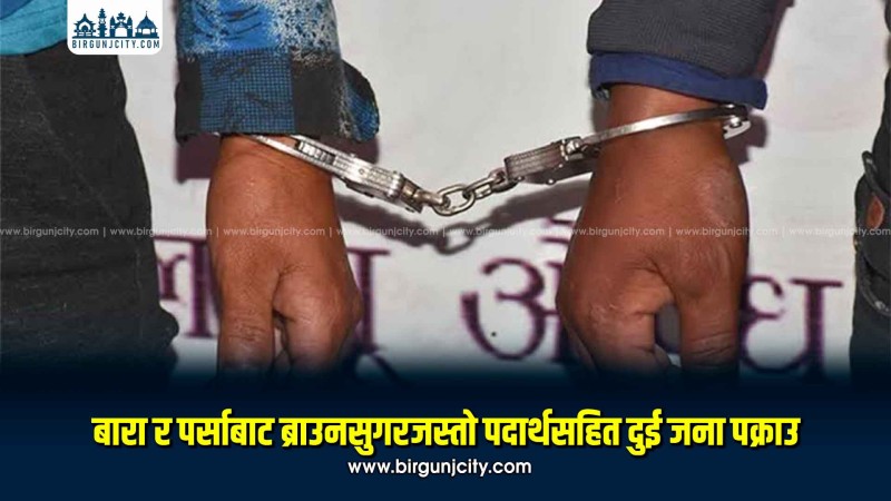 बारा र पर्साबाट ब्राउनसुगरजस्तो पदार्थसहित दुई जना पक्राउ