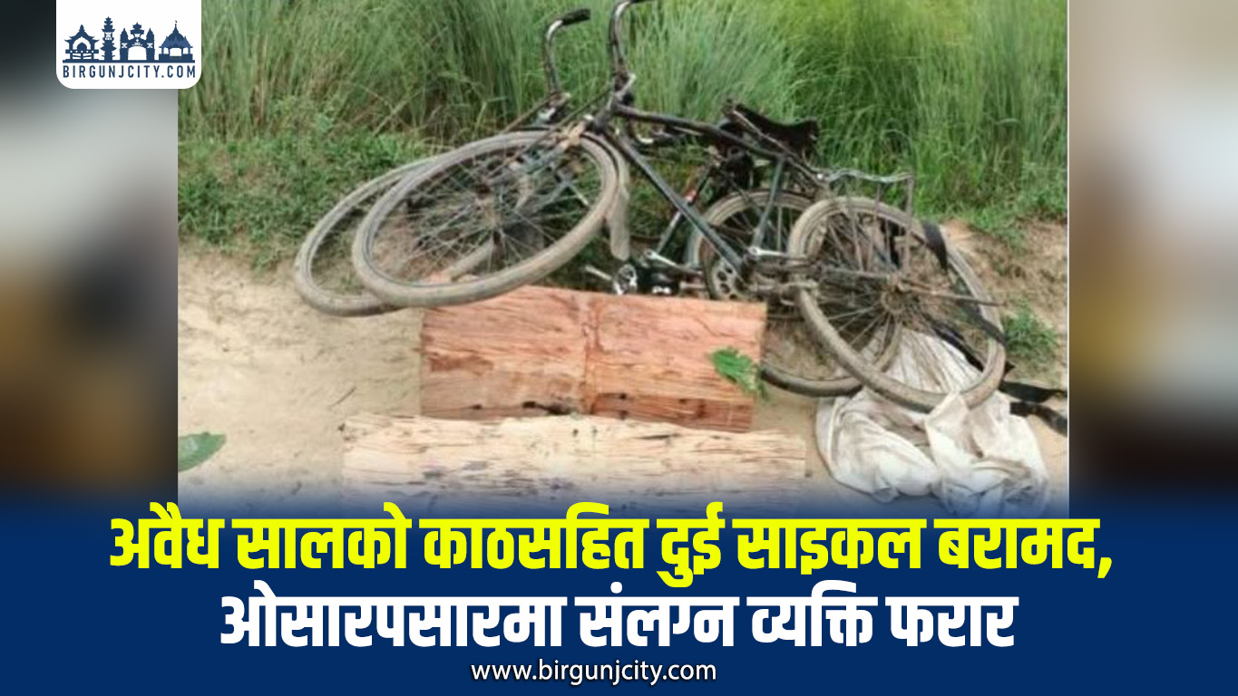 अवैध सालको काठसहित दुई साइकल बरामद, ओसारपसारमा संलग्न व्यक्ति फरार
